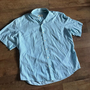 Men's Southern Pines Blue & White Floral Casual Button Down Shirt XL